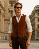 Brown Suede Leather Vest