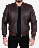 Brown Leather Pilot Jacket