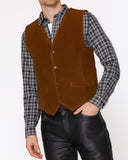 Brown Suede Leather Vest