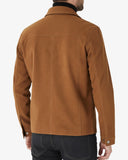 Men’s Suede Trucker Leather Jacket