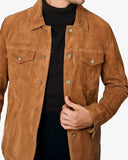 Men’s Suede Trucker Leather Jacket