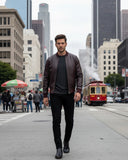 Brown Leather Pilot Jacket