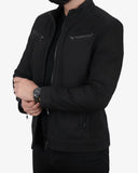 Classic Black Biker Leather Jacket for Men