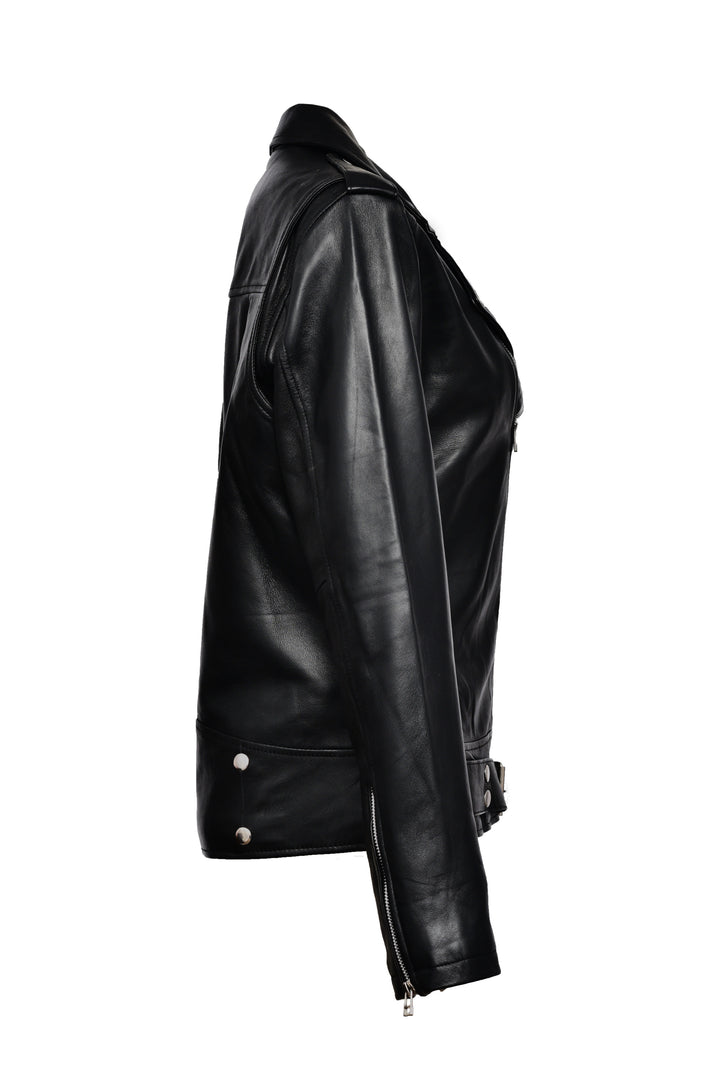 Premium Black Leather Jacket For Women