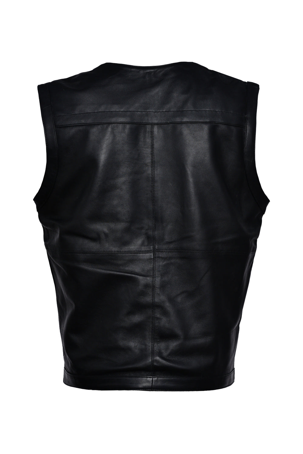 Black Leather Vest For Men