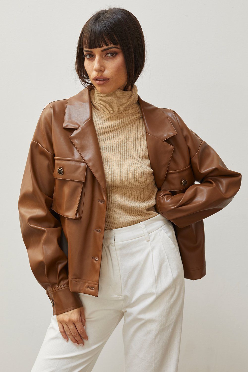 Tan Leather Jacket Women Styles For 2023 | Leatherwear