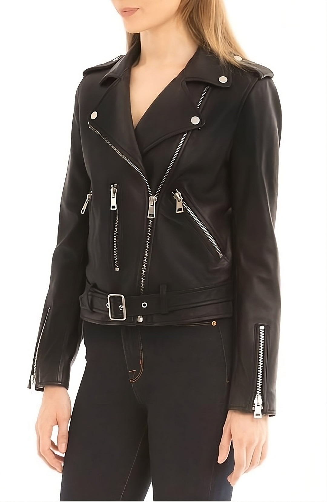 1950s Lambskin Leather Biker Jacket