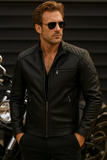 Black Leather Biker Jacket