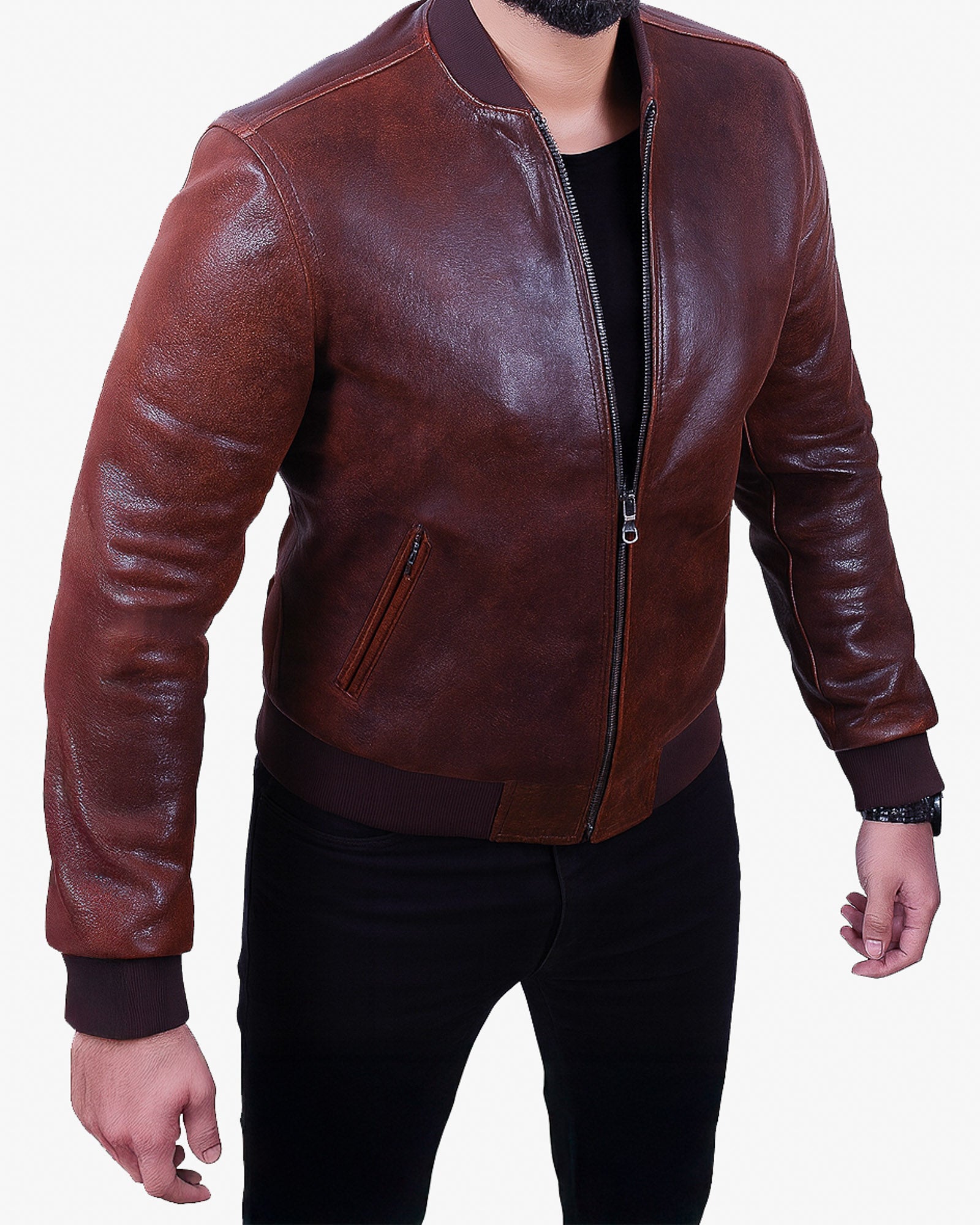 Vintage Cowhide Leather Jacket