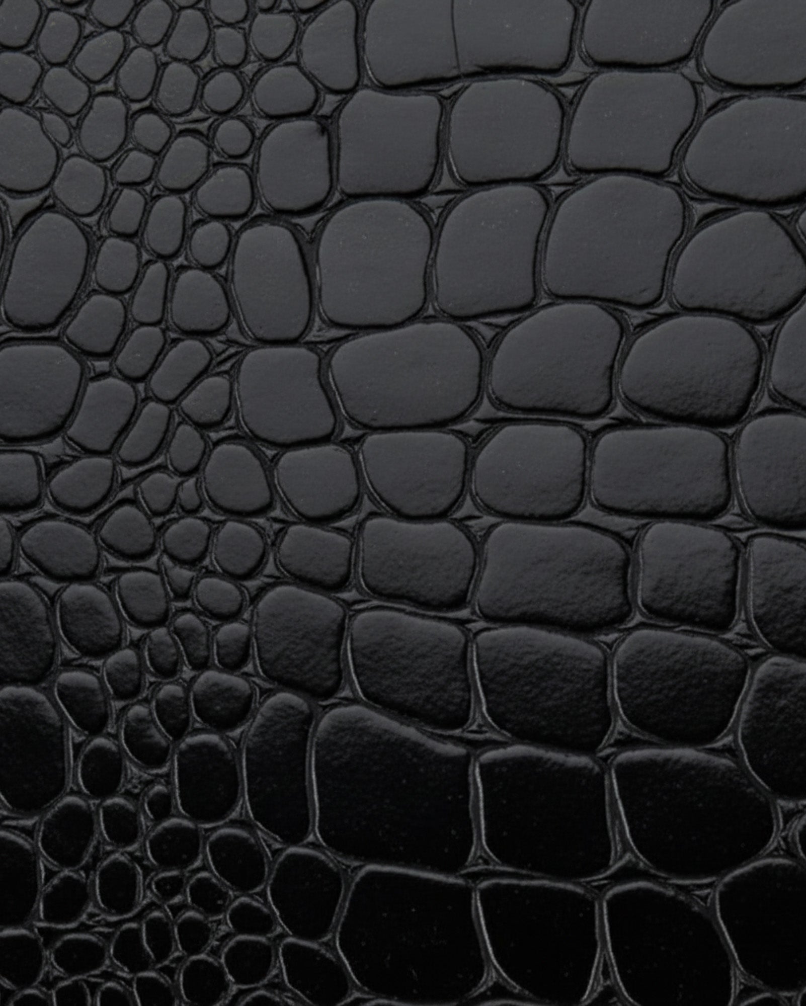Men’s Black Crocodile-Embossed Leather Jacket