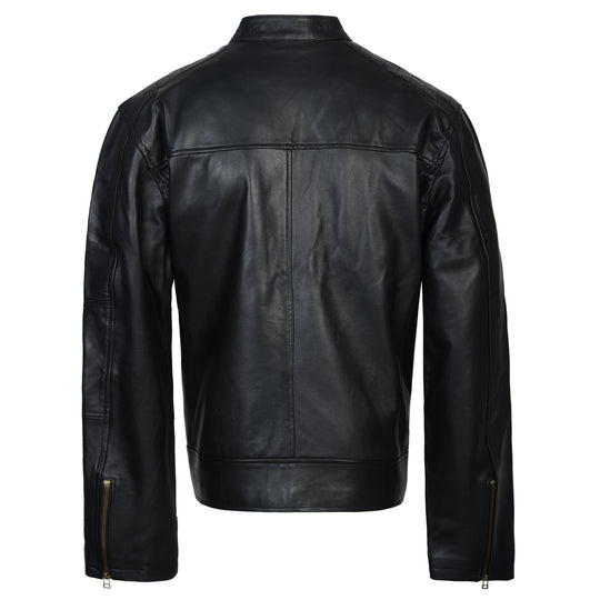 Simple and Classic Black Leather Jacket | Men | Lambskin | Leatherwear