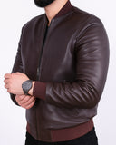 Brown Leather Pilot Jacket