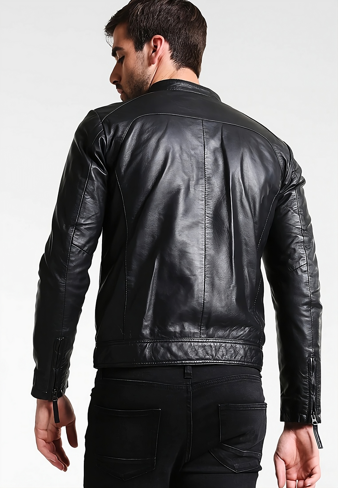 Classic Country Leather Bomber Jacket