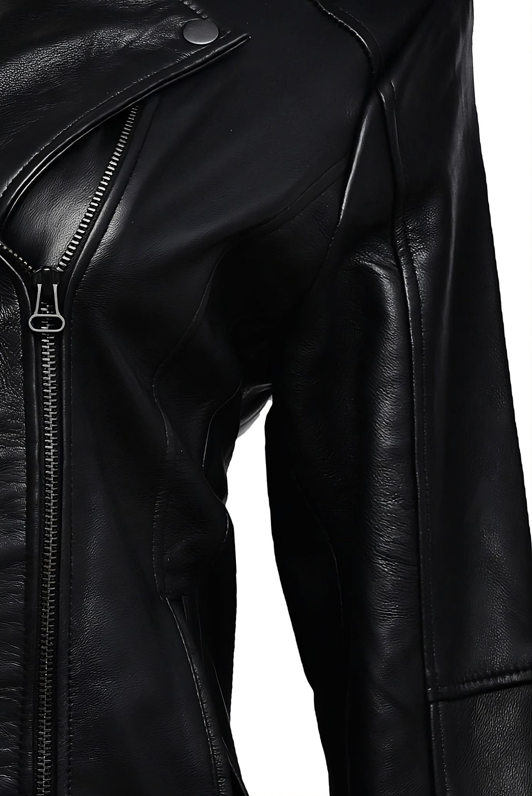 Classy Modern-Fit Leather Biker Jacket