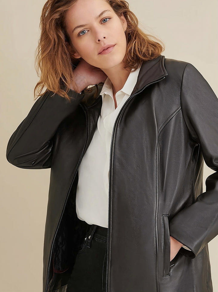 Clean and Classy Formal Leather Jacket