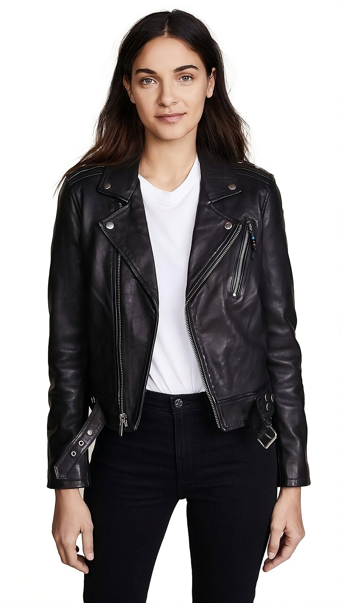 Emily Perfecto Crop Leather Jacket