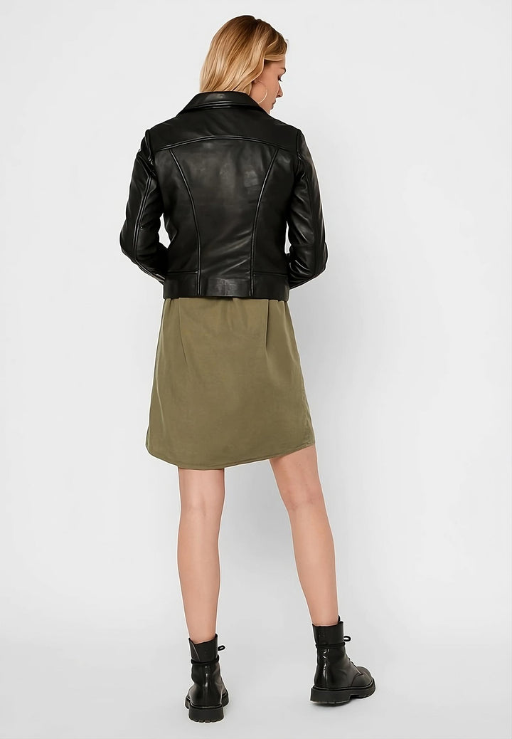 Flashback Leather Biker Jacket