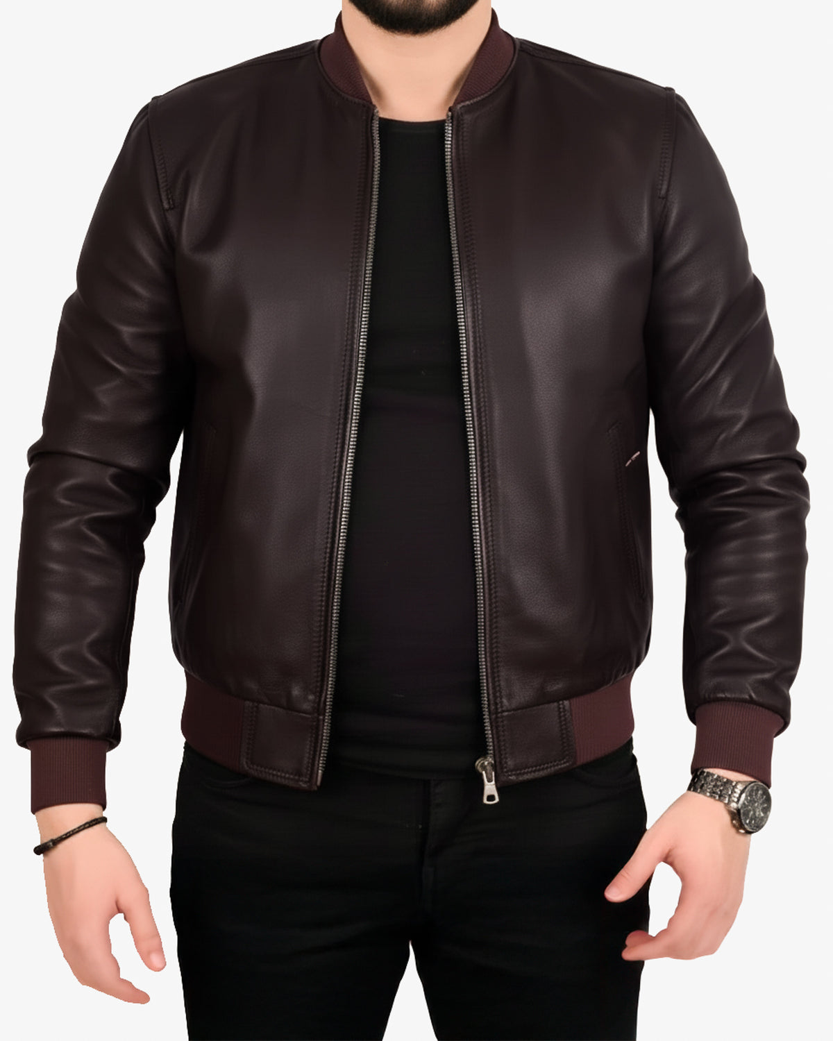 Brown Leather Pilot Jacket