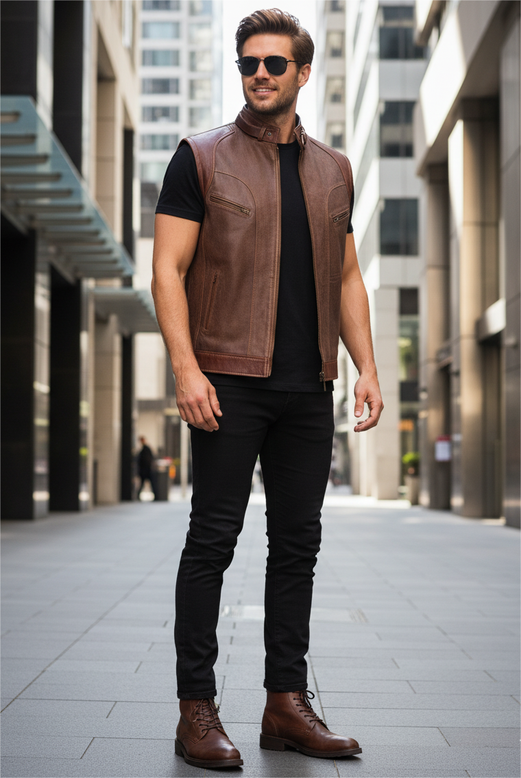 Reeves vintage Leather Vest
