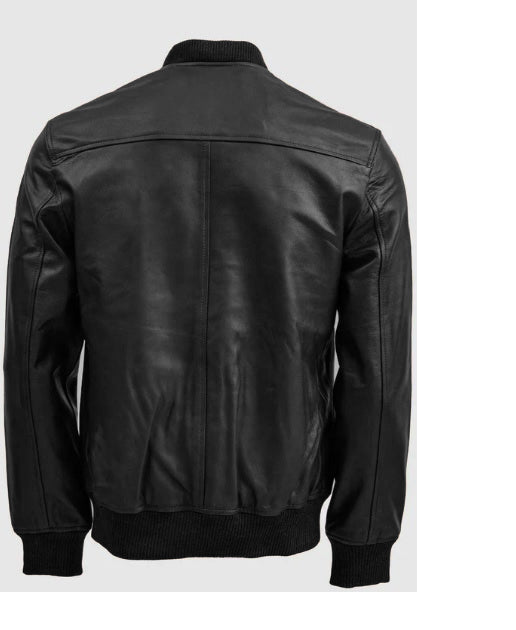 Geoff Bomber Leather Jacket