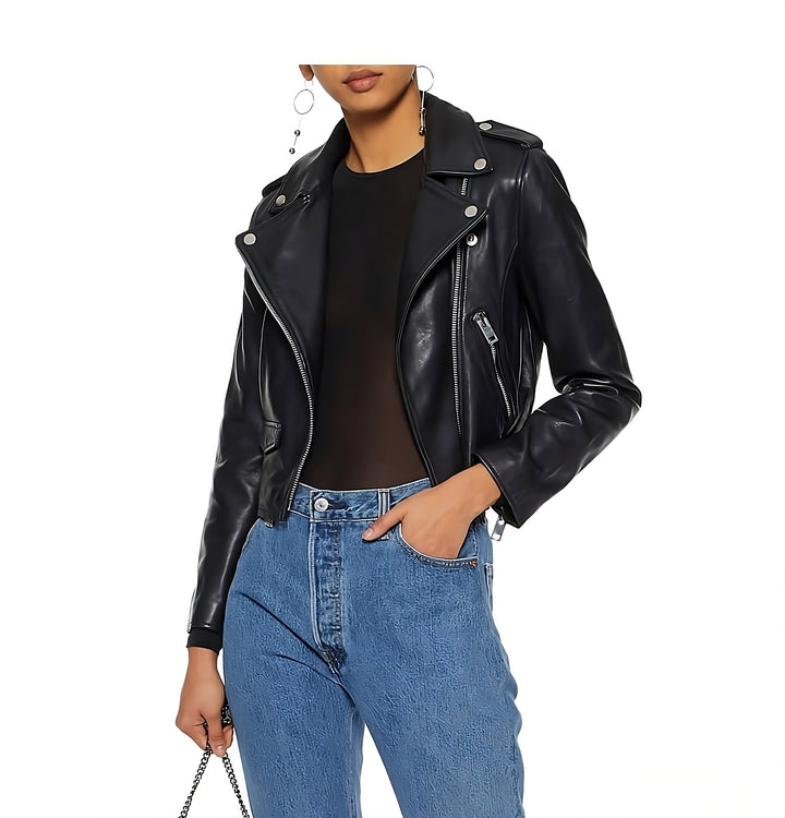 Jet Leather Biker Jacket