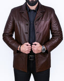 Men's Brown Leather blazer