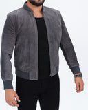 Men's Grey Suede Pilot Jacket