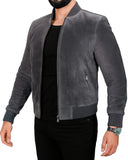 Men's Grey Suede Pilot Jacket