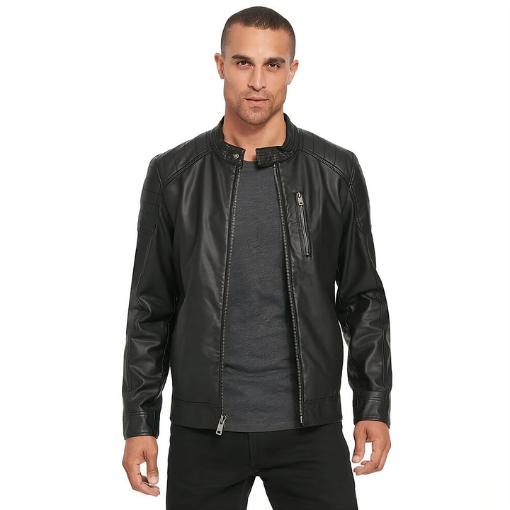 Rivet Leather Bomber Jacket