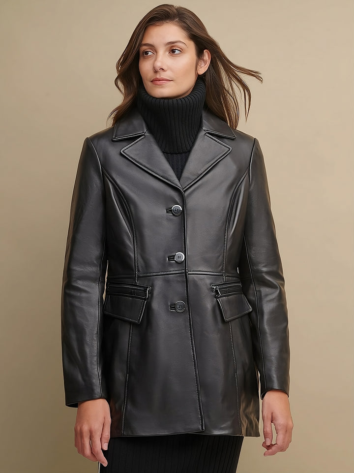 Sheepskin Stylish Leather Coat