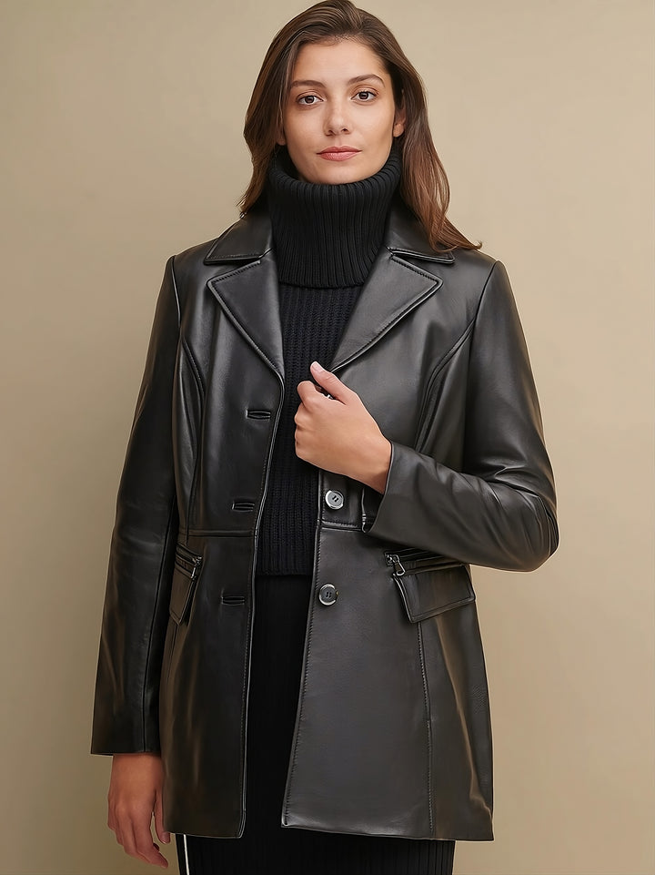 Sheepskin Stylish Leather Coat