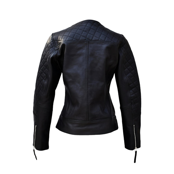 Shoulder Padded Leather Jacket