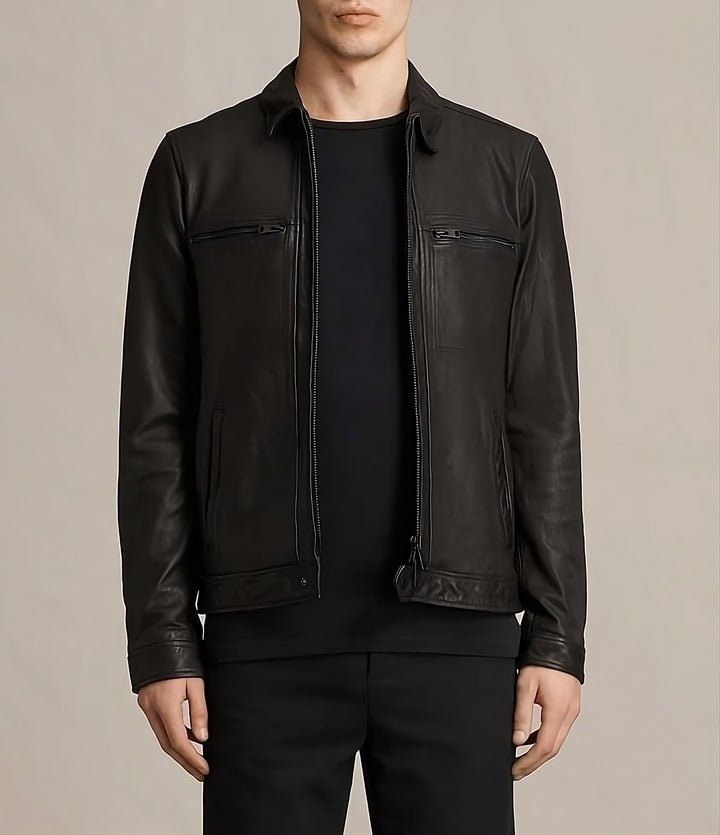 Street-Ready Lambskin Leather Jacket