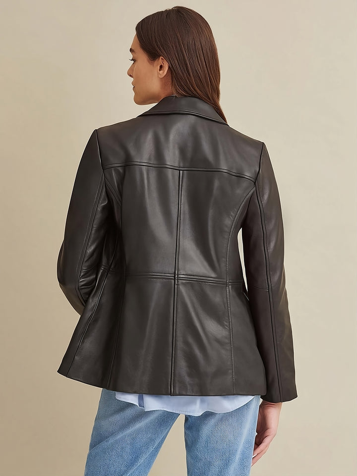 Timeless Clean Lambskin Leather Coat