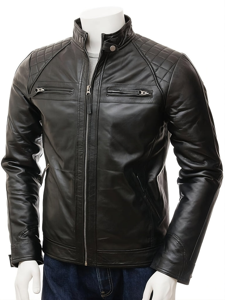 Urban Adventurer Leather Biker Jacket