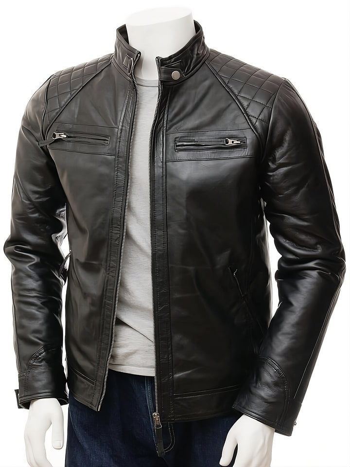 Urban Adventurer Leather Biker Jacket