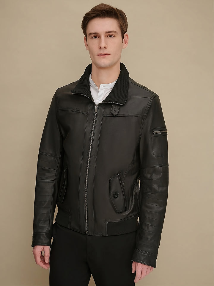 Vincent Leather Bomber Jacket