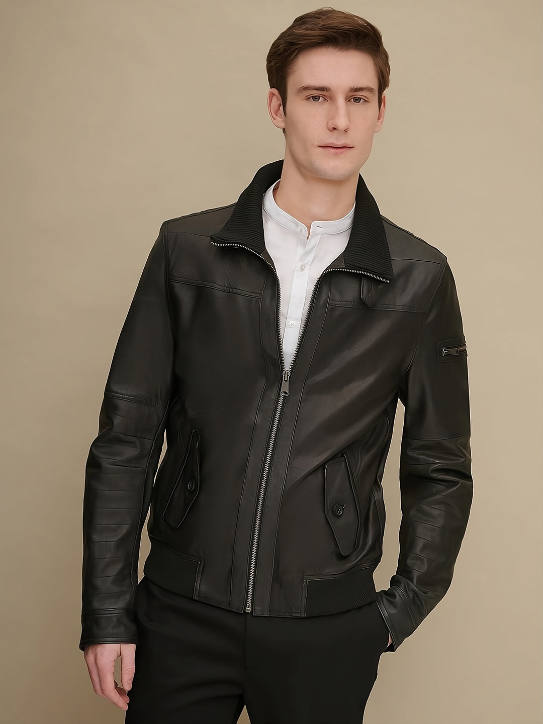 Vincent Leather Bomber Jacket