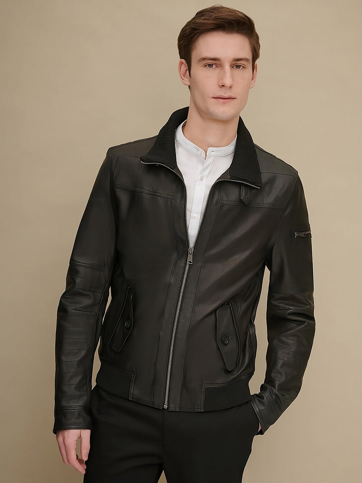 Vincent Leather Bomber Jacket