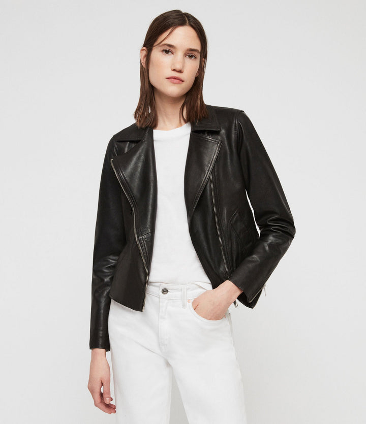 Minimalist Biker Leather Jacket