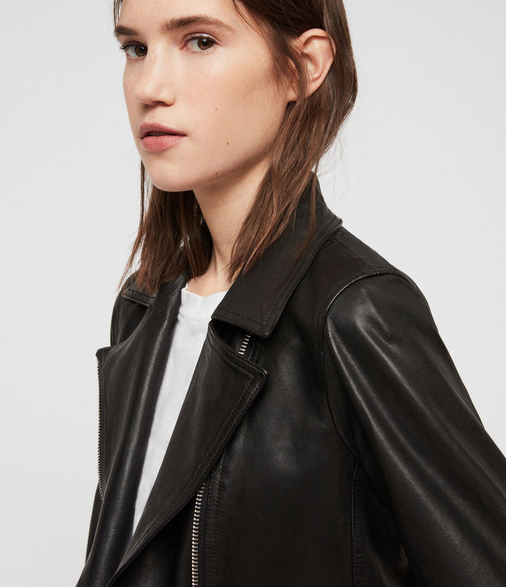 Minimalist Biker Leather Jacket