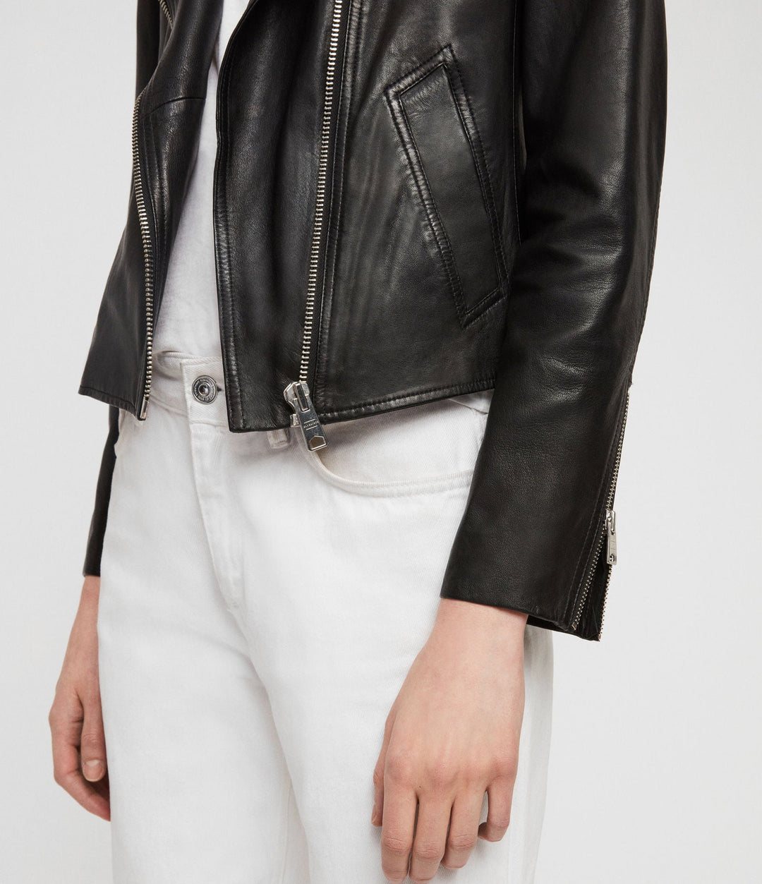 Minimalist Biker Leather Jacket