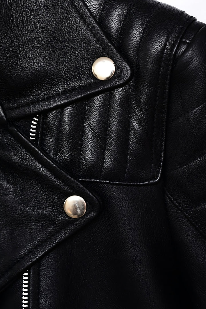 Warm for Winter Leather Biker Jacket