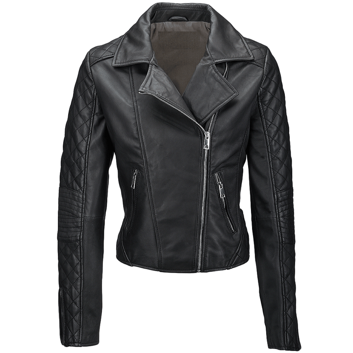 Party Style Adjustable Leather Biker Jacket