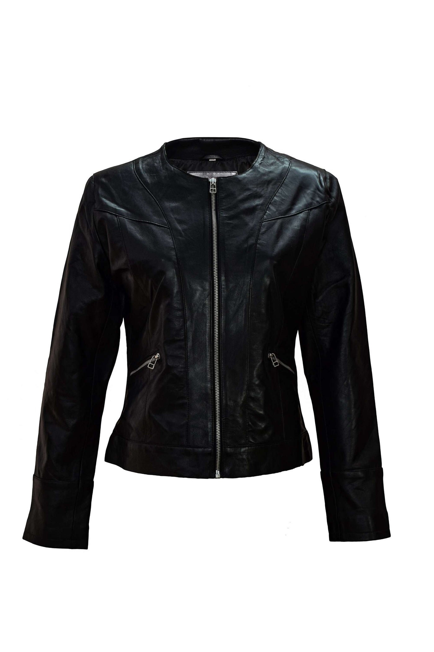 Symmetric Black Leather Jacket