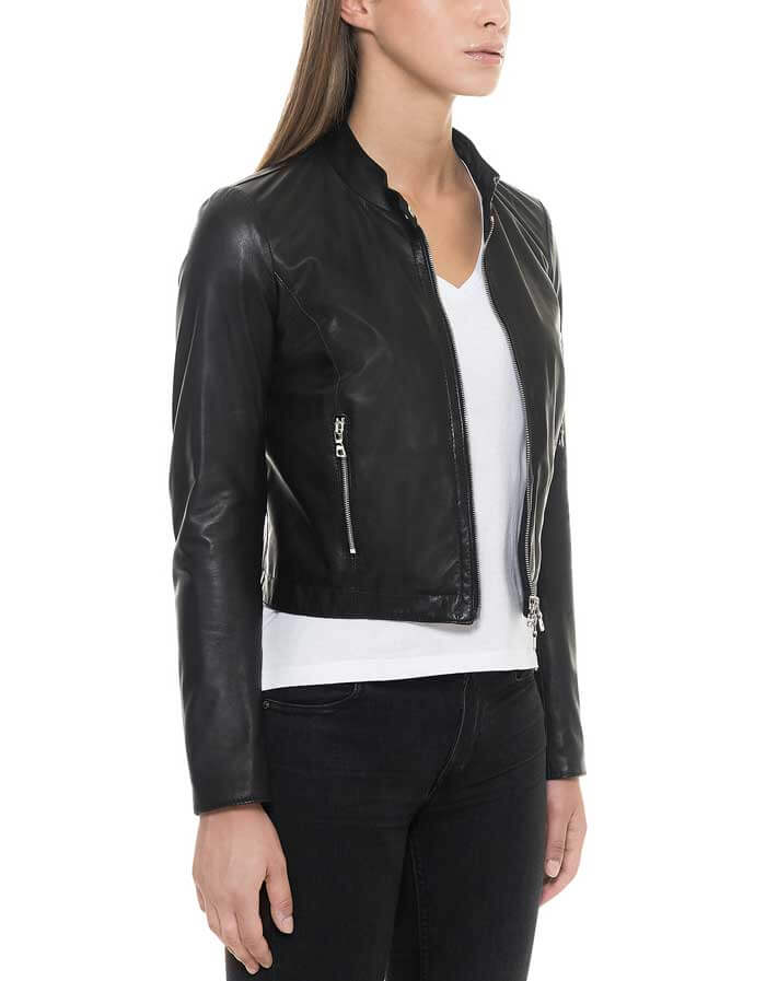 Collar Leather Jacket For Women Australia
