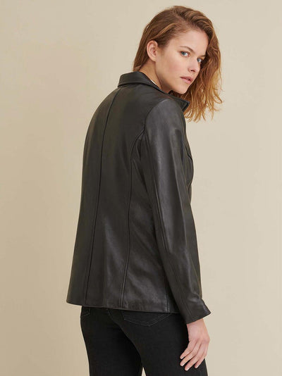 Formal Black Leather Jacket Australia