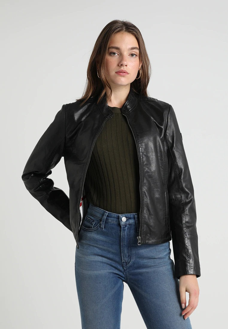 Country Life Black Leather Jacket | Women | Sheepskin | Leatherwear