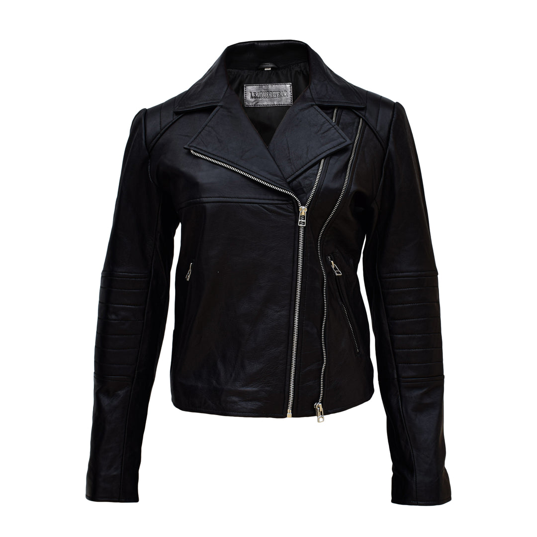 Punk Rock Leather Biker Jacket | Women | Sheepskin | Leatherwear ...
