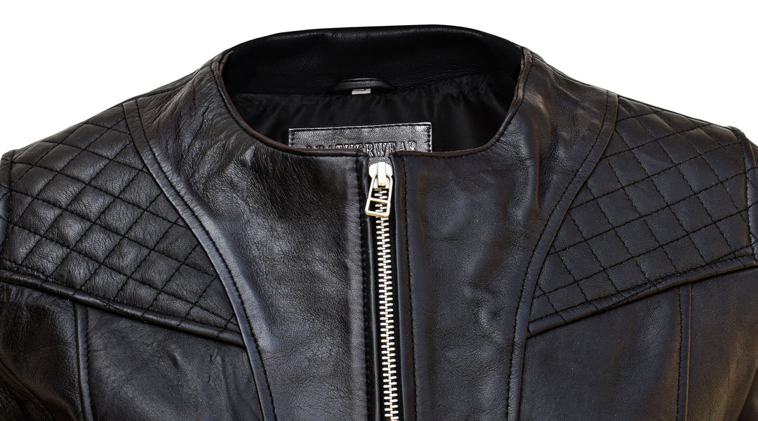 Quilted Leather Jacket For Sale